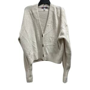 Urban Outfitters Thea fuzzy cardigan exaggerated bishop sleeves sz S fits XL